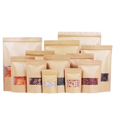 Kraft Paper Recyclable Bolsas Paper Bag Ziplock Packaging Bags Custom Coffee Packaging Kraft Paper Bag