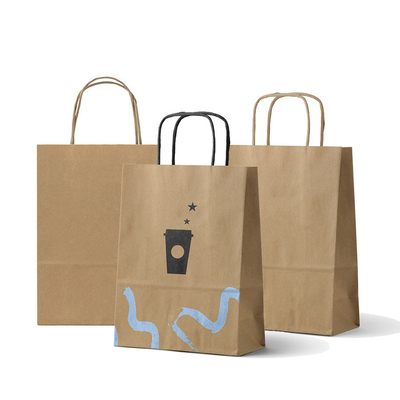 Recyclable Wholesale Paper Bag With Handles Disposable Kraft Paper Bag